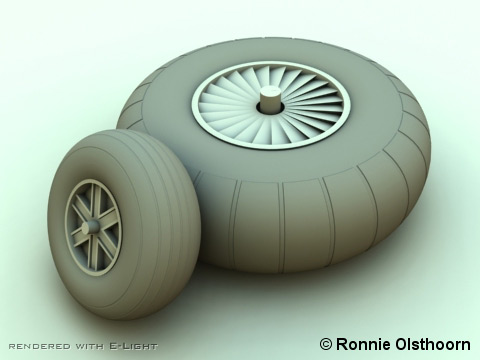 Rendered with E-Light lighting only