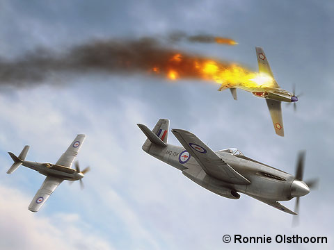 Two Australian CA-15s bring down an Indonesian Mustang