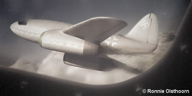 The same aircraft, seen from his wingman's cockpit