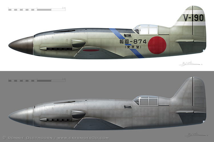 Kugisho high-speed fighter study with DB 601 engine of 1939