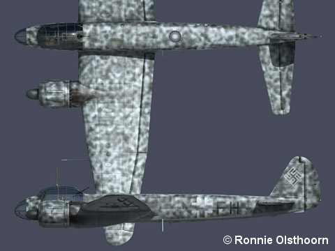 Profile render of Erich Sommer's Ju 88 T-1