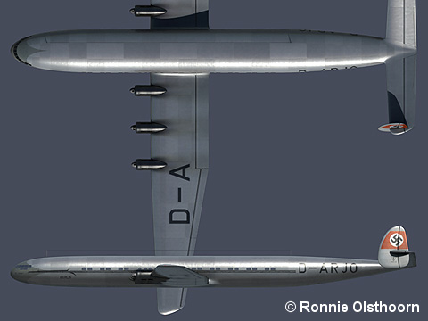 Profile renders of the Ju EF 100 transatlantic airliner