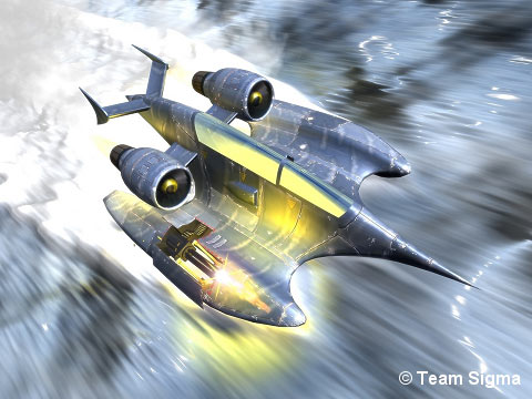 A Marlin screaming by at very high velocity