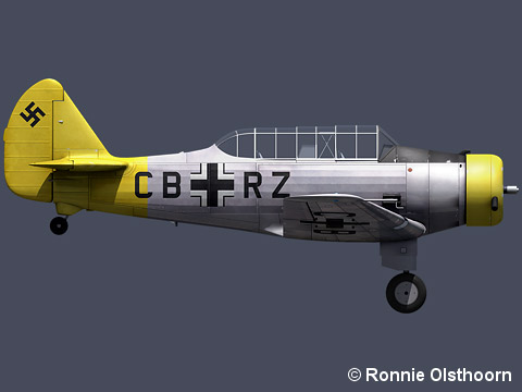 Profile render of the NAA-57 Beuteflugzeug