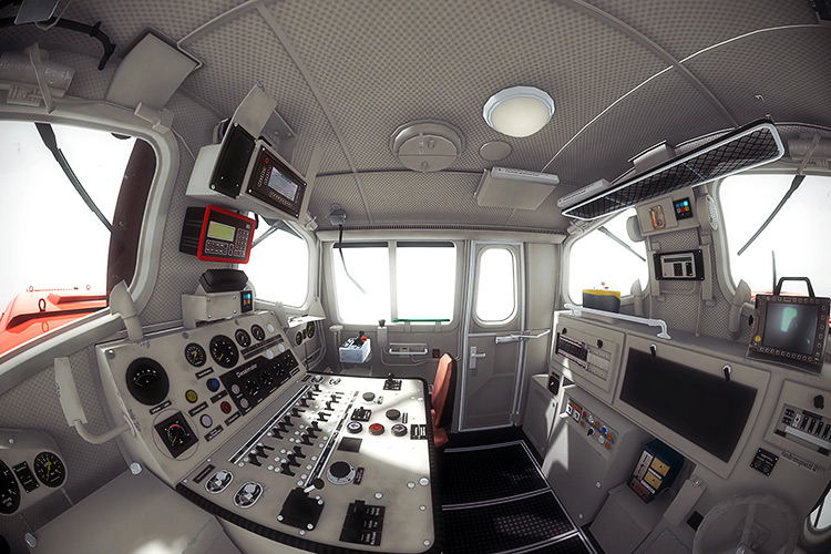 Driver's cabin of the BR 294 diesel engine