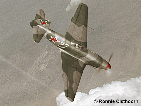 A Yak-9D dives away after an unsuccessfull attack