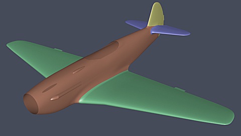 The mesh split in different Material IDs