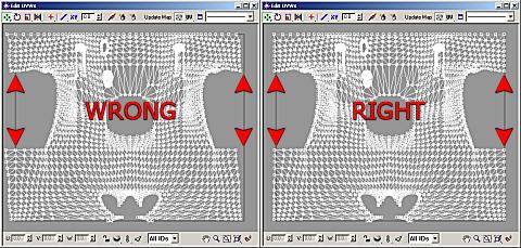 Cylindrical UVW unwrapping